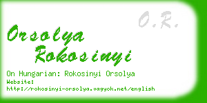 orsolya rokosinyi business card